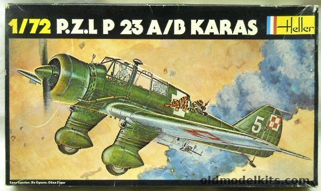 Heller 1/72 PZL P-23 A/B Karas - Polish or Romanian Air Forces, 247 plastic model kit